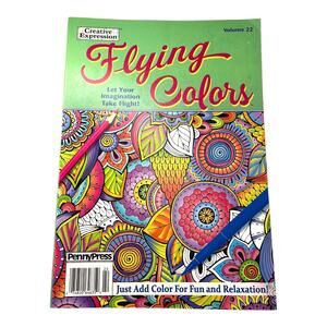 Flying Colors Adult Coloring Book Inspiration Quote Penny Press Perforated Pages